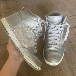 🤍Nike Dunk High "Metallic Silver" 2009 🤍size 7
